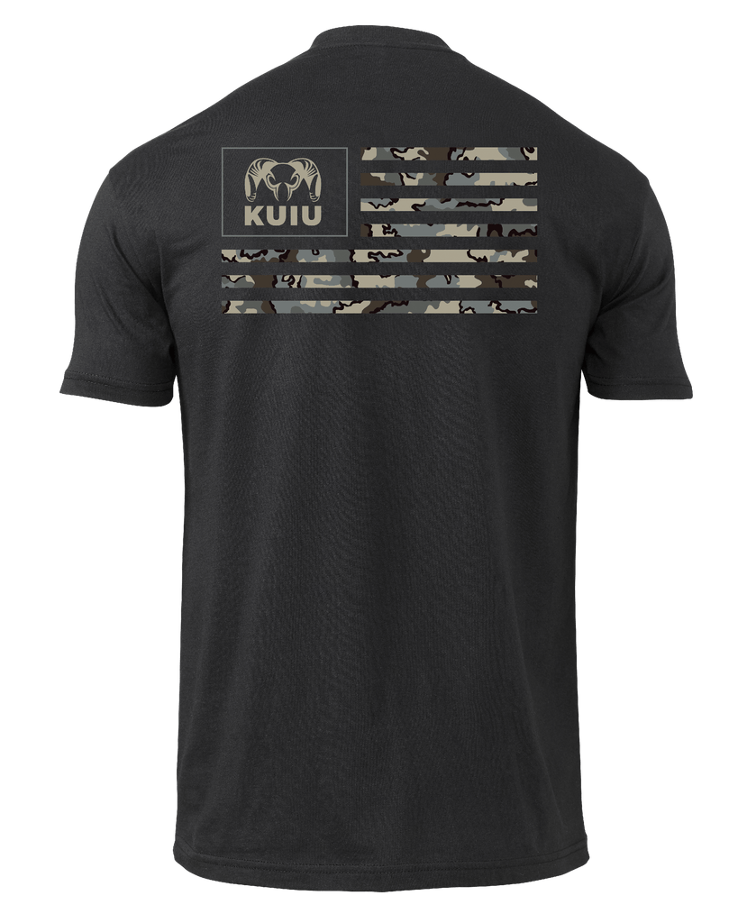 KUIU Vias Ram Flag TShirt Black