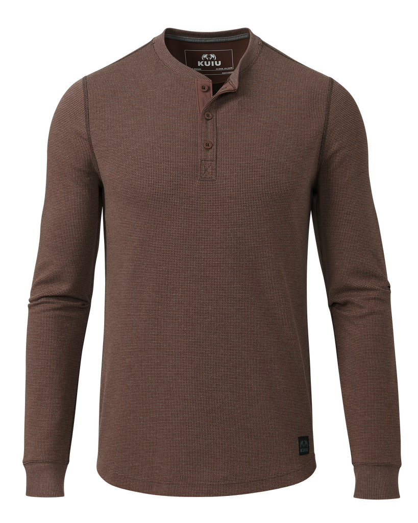 kinema waffle henley neck shirt Mサイズ kinema waffle henley neck ブラック サイズM