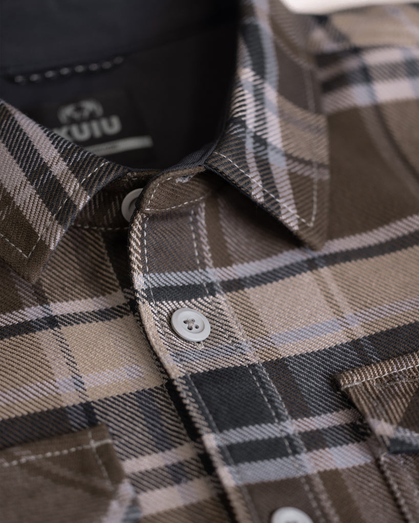 Water Resistant Flannel Heavyweight Shirt - Vias Check Plaid – KUIU