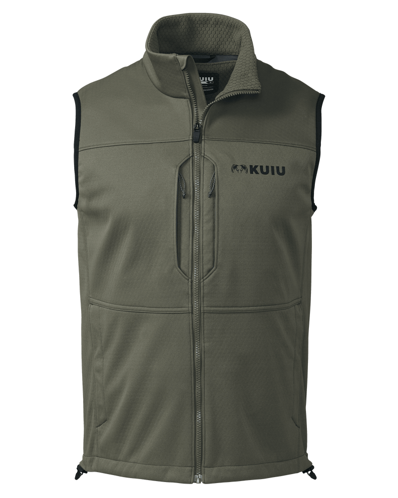 Front of Encounter Vest in Ash Brown