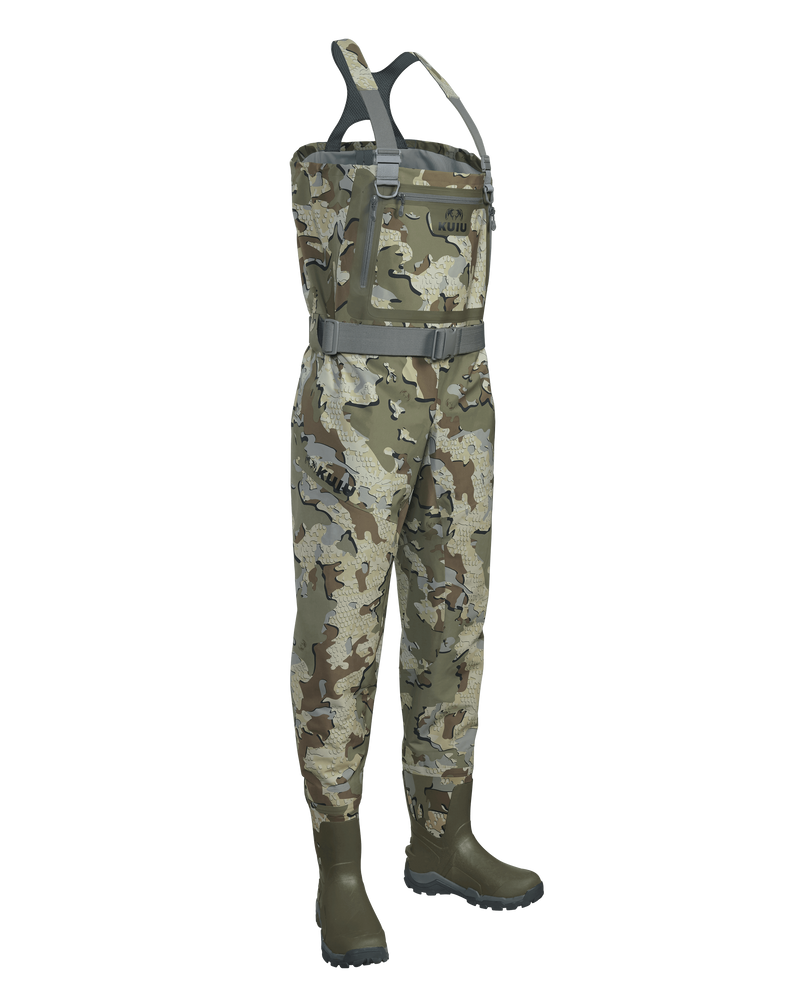 Front of KUIU HD Flex Wader in Valo Camouflage