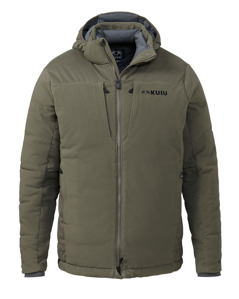 Super Down Haven Hooded Warm Quiet Hunting Jacket Ash KUIU