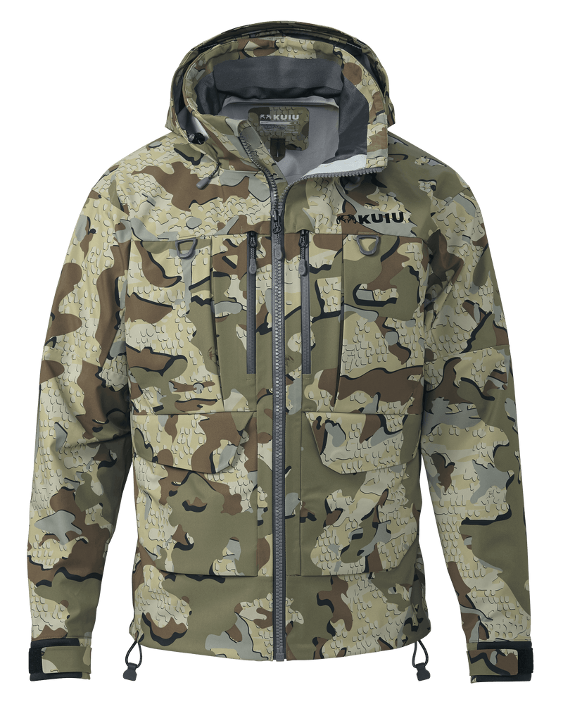 Front of HD Flex Storm Shell Jacket in Valo Camouflage