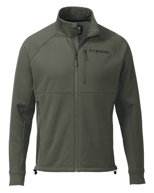 Front of StrongFleece 290 WF Full Zip in Ash Brown