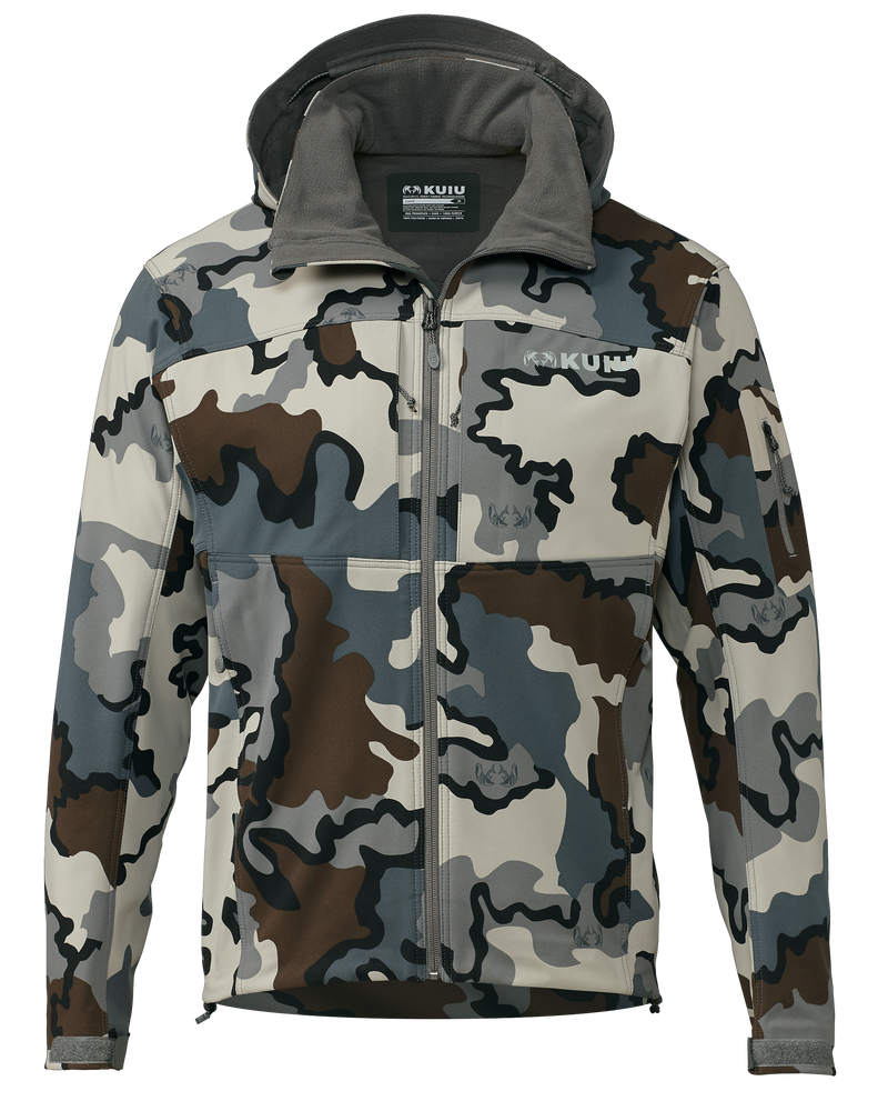 Front of Guide DCS Jacket in Vias Camouflage