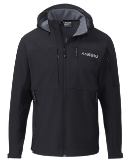 Front of Guide PRO Hooded Jacket in Black