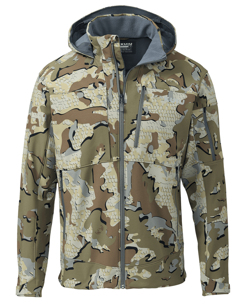 Front of Guide PRO Hooded Jacket in Valo Camouflage