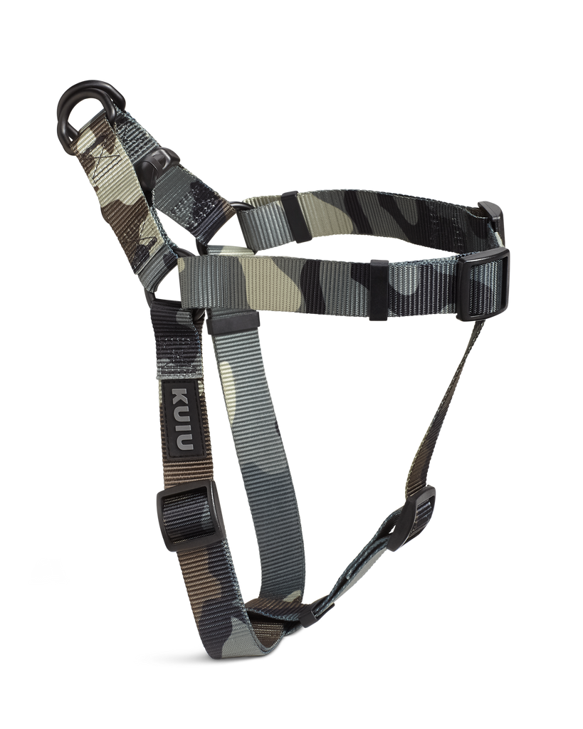 Camouflage Nylon Webbing Dog Harness Vias Camo KUIU