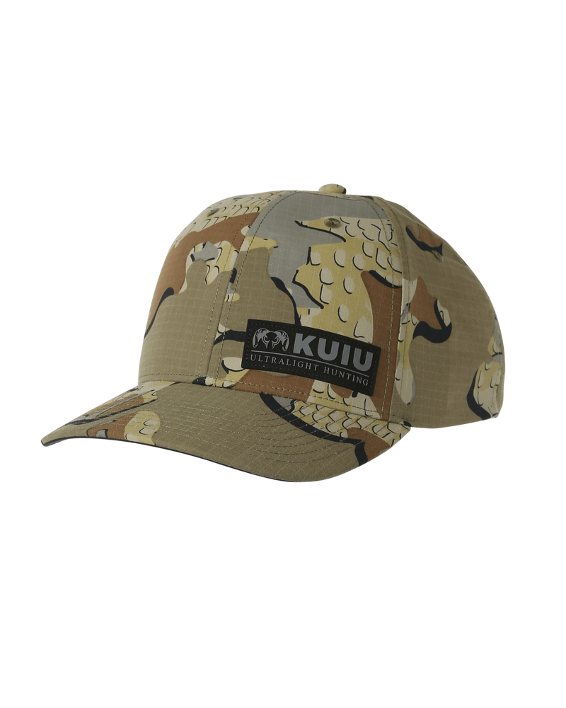 Front of KUIU CORDURA Trucker Hat in Valo Camouflage