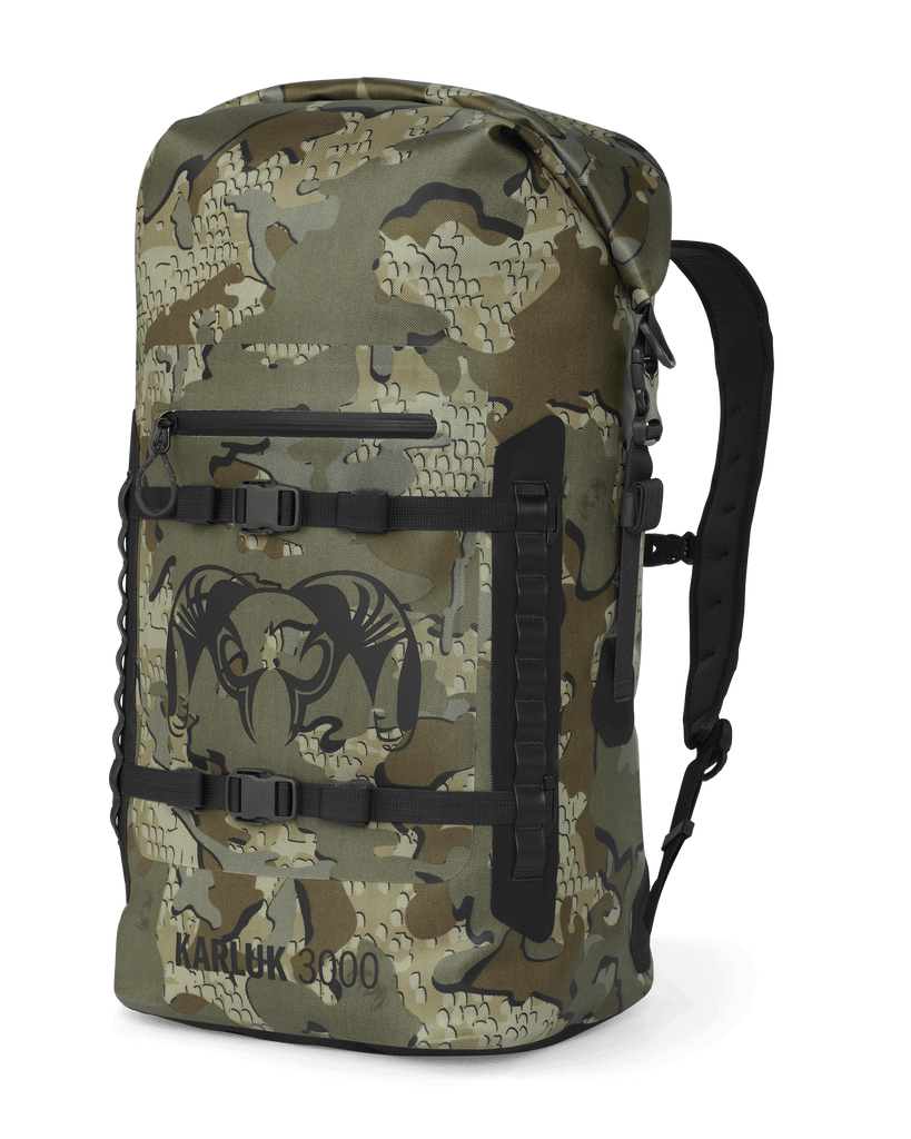Karluk 3000 Waterproof Roll Top Backpack Valo Camo KUIU