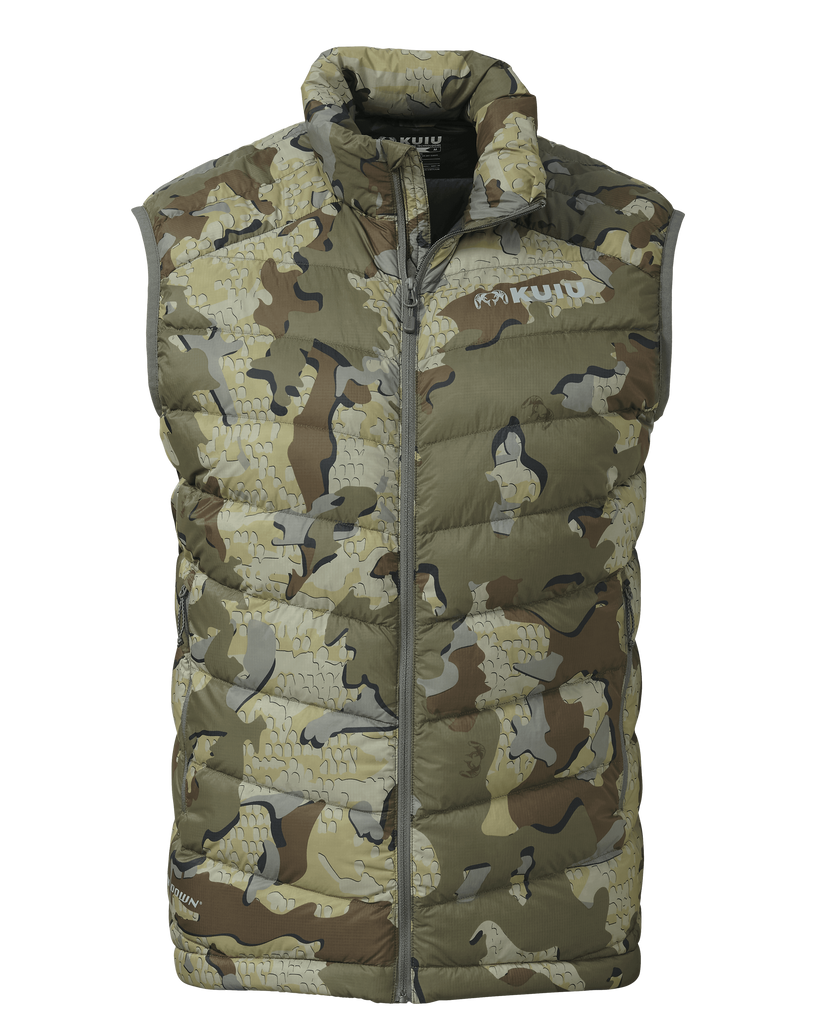 Men s Super Down LT Puffer Vest Valo Camo KUIU