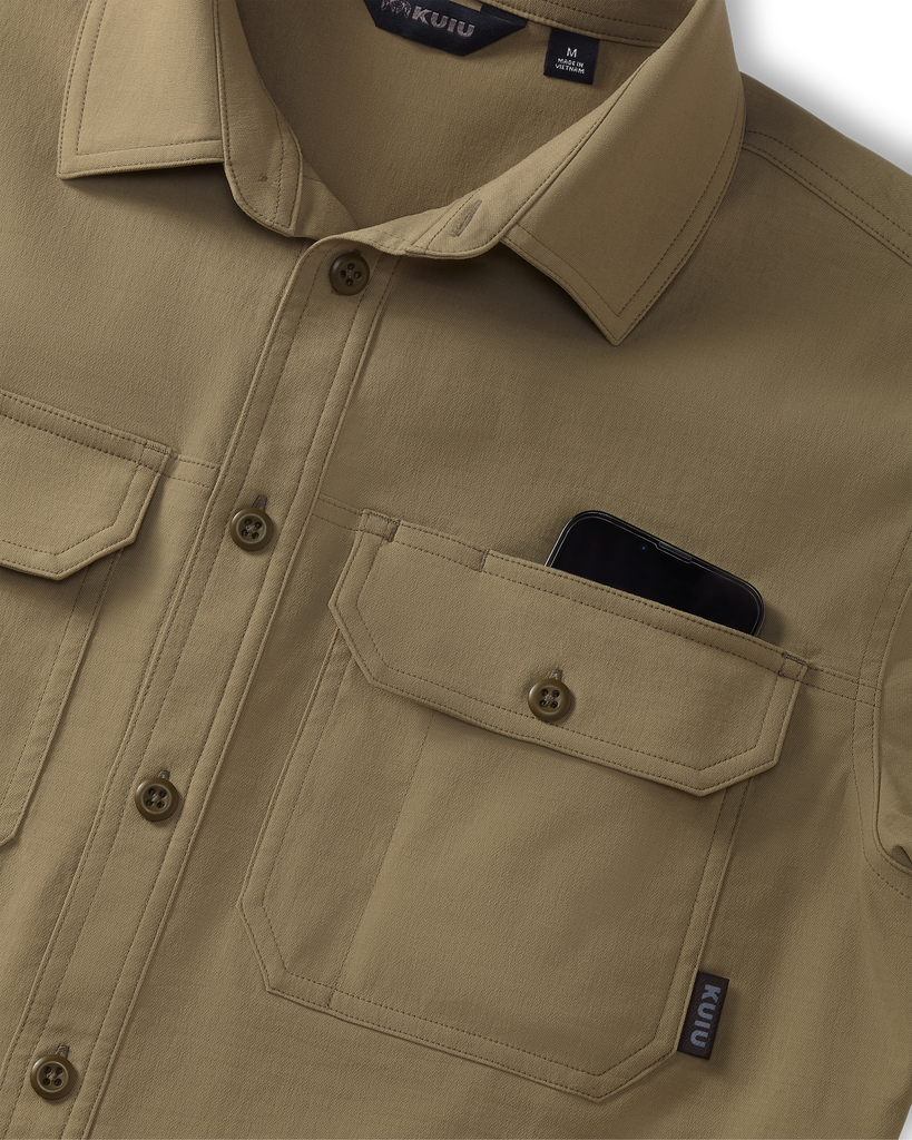 『TEN WORK SHIRT SS KHAKI L』 Motive SS Button Down Work Shirt - Khaki | KUIU