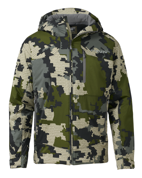 Front of Mountain PRO Hooded Jacket Verde Camouflage