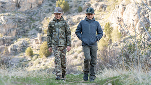 Two young hunters wearing KUIU Youth hunting gear