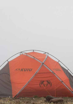 Front of Storm Star 2 Person Tent in Gunmetal Orange Color
