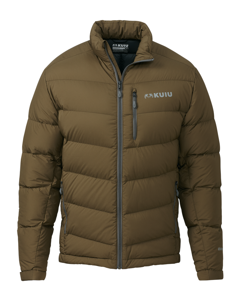 Front of Super Down Pro Jacket in Bourbon