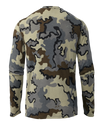 Back of ULTRA Merino 120 LT LS Crew-T in Vias Camouflage
