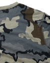 KUIU Logo on back of upper right shoulder of ULTRA Merino 120 LT Long Sleeve Crewneck Shirt in Vias Camouflage