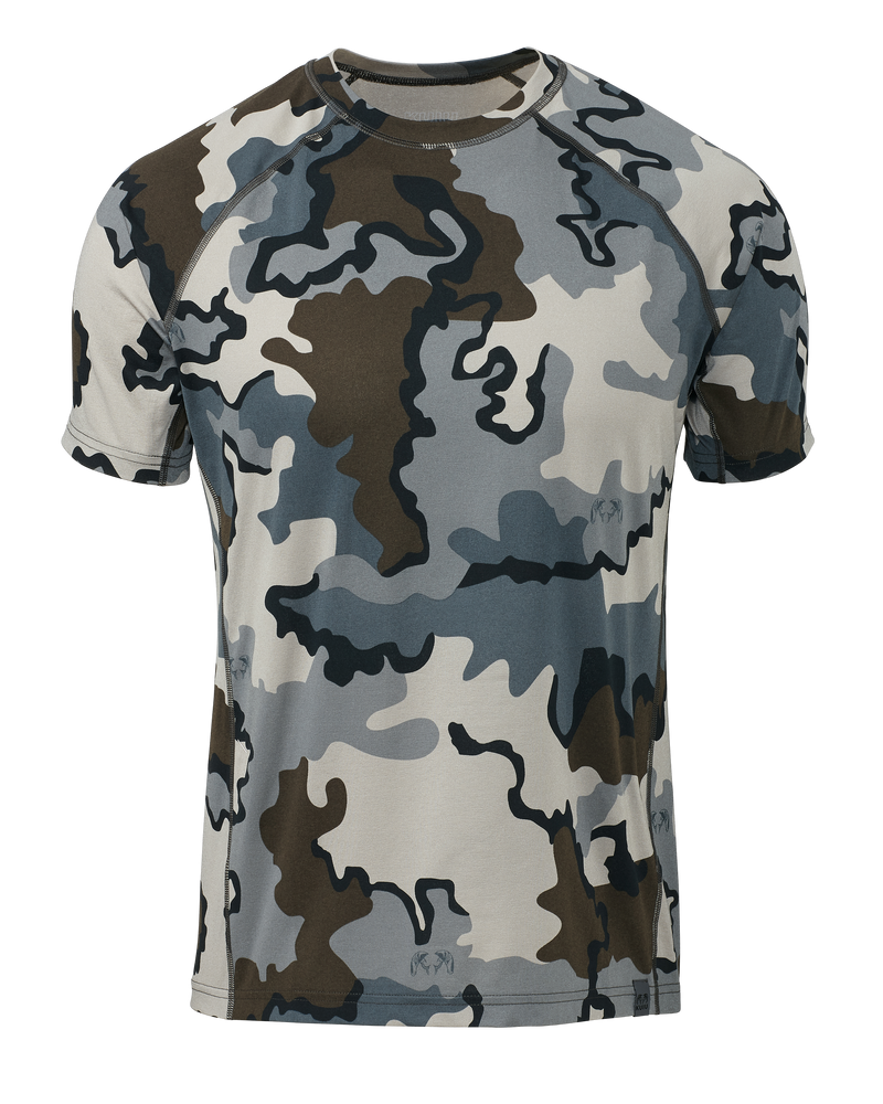 Front of Peloton 118 SS Crew-T in Vias Camouflage