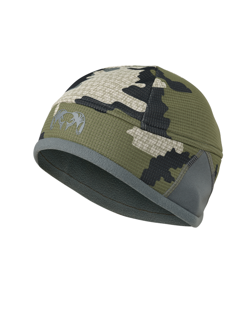 Front of Peloton 240 Beanie in Verde Camouflage