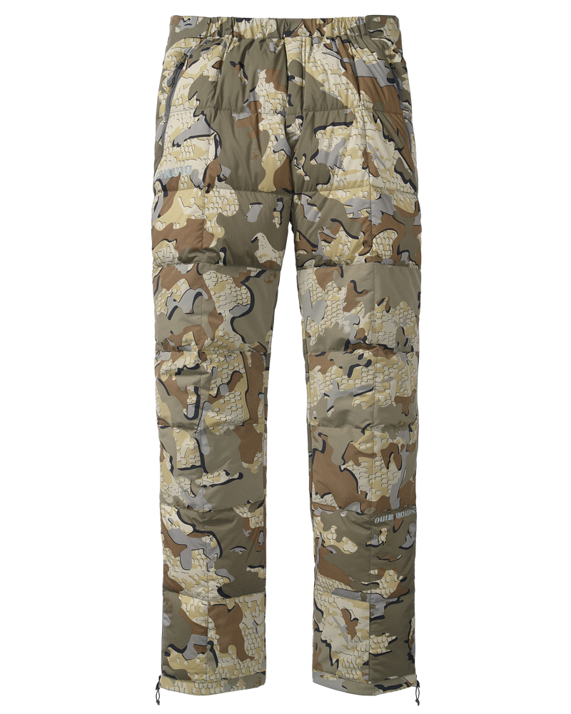 Front of Super Down PRO Pant in Valo Camouflage
