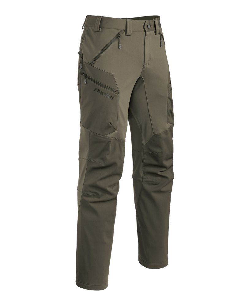 Front of Axis Hybrid Pant in Ash Brown Color