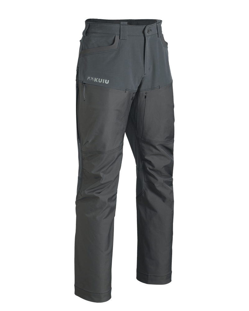 Front of PRO Brush Pant in Gunmetal without Suspenders