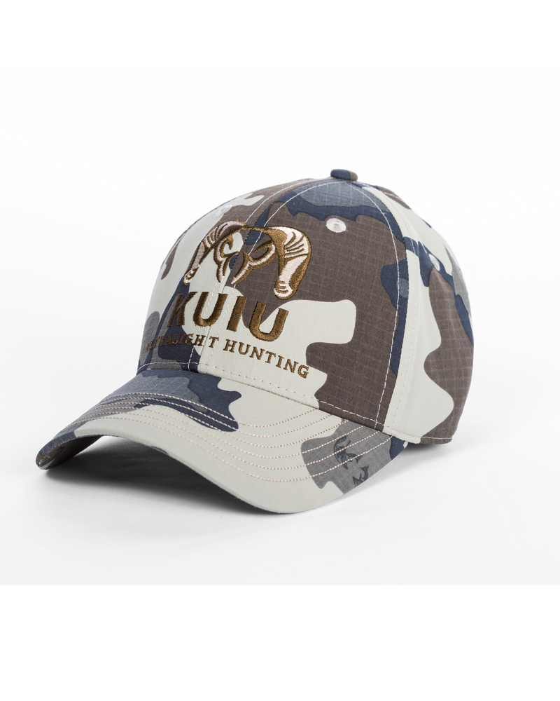 Front of KUIU PRO Hat in Vias Camouflage