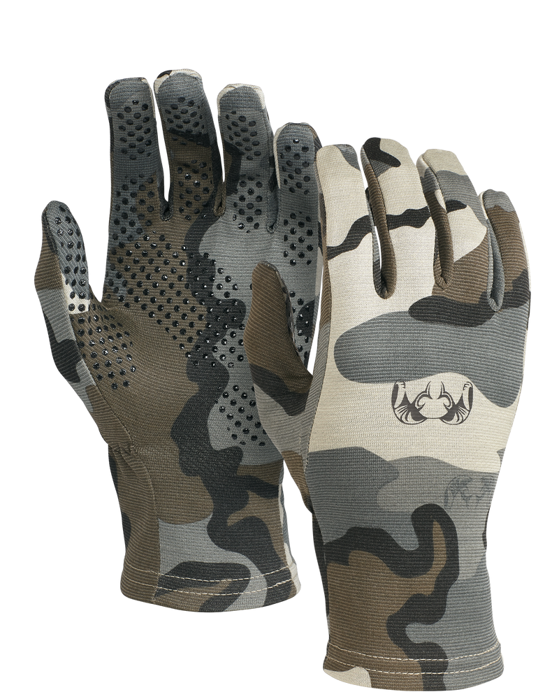 Front and back of ULTRA Merino 210 Glove in Vias Camouflage