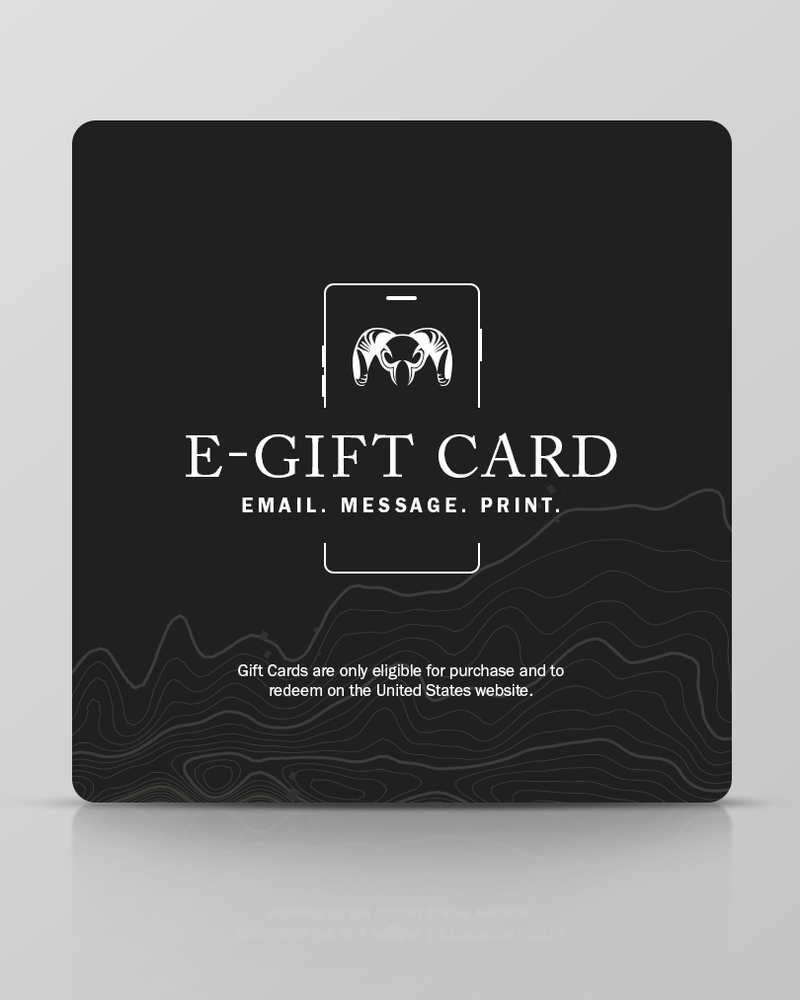 KUIU E-Gift Card: email, text-message, or print options available. Gift cards are only eligible for purchase and to redeem on the United States website.