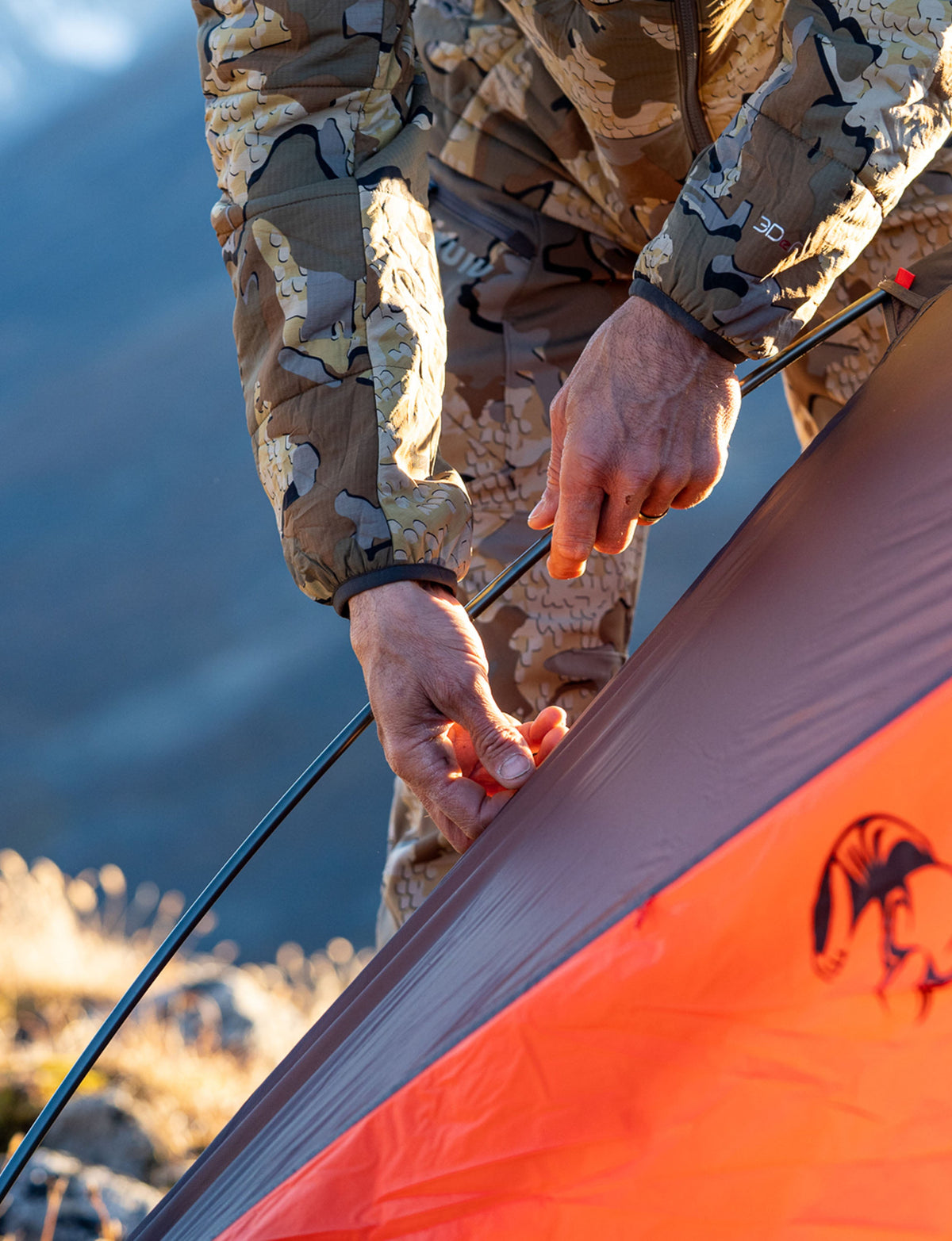 Mountain Star 2 Person Hunting Tent - Gunmetal-Camel