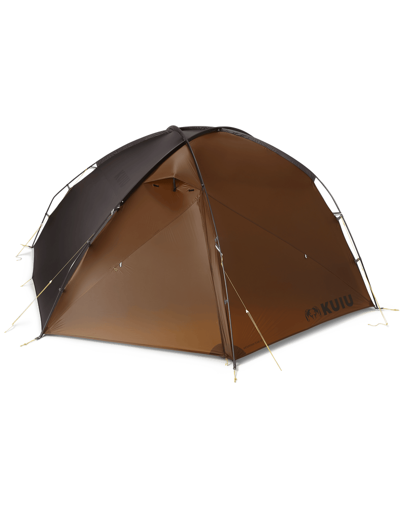 Mountain Star 3 Person Tent in Gunmetal-Camel closed