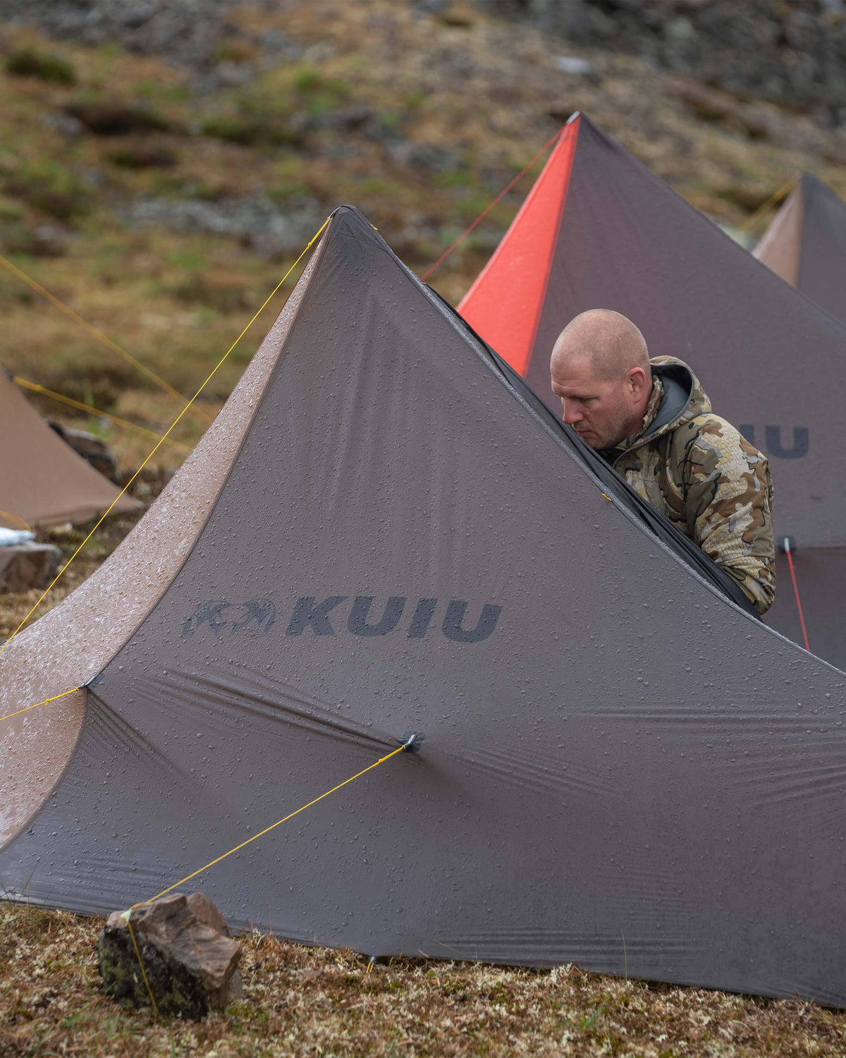kuiu tarp Summit Star Single Person Tent Tent - Gunmetal-Orange