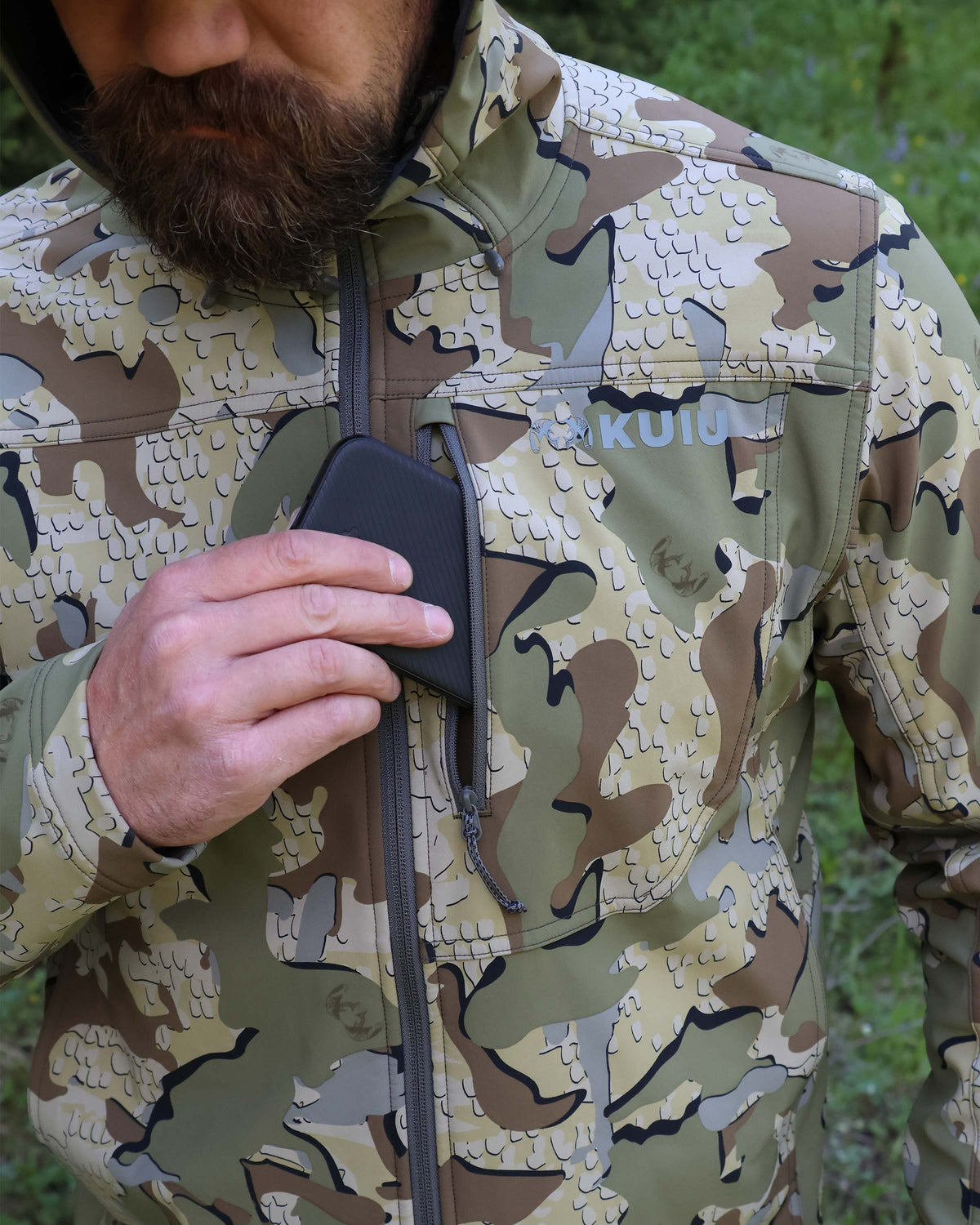 Alpine Fleece Lined Hooded Hunting Jacket - Steel Blue | KUIU