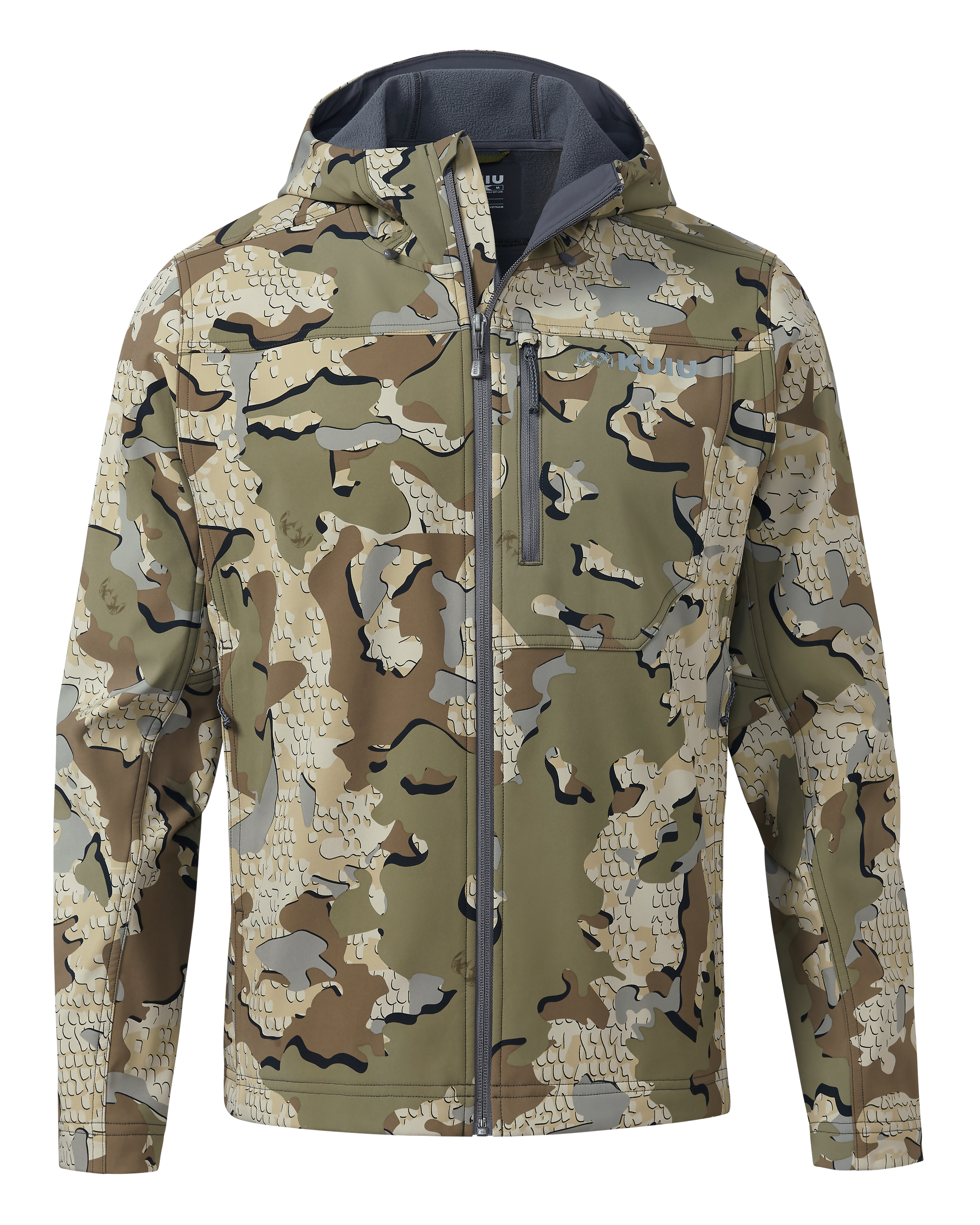 Alpine Jacket Midweight Camo Jacket Alpine Fleece Lined Hooded