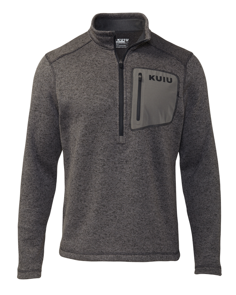 Front of Base Camp Pullover Sweater in Charcoal