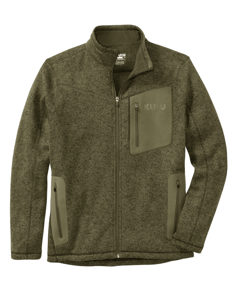 Outlet Base Camp Full Zip Sweater | Olive