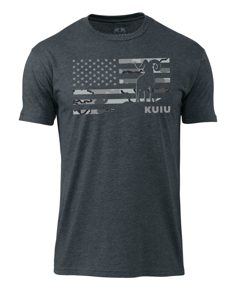 Front of KUIU Vias Storm Ram T-Shirt in Charcoal