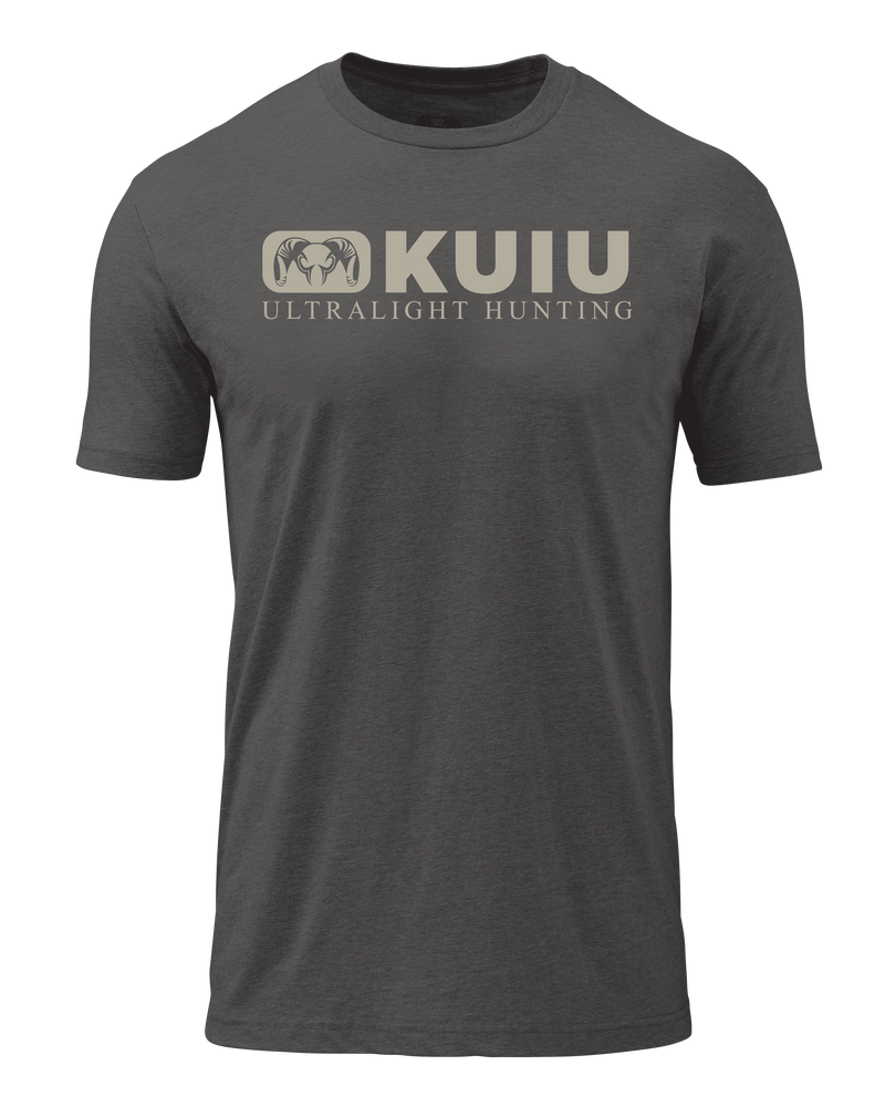 KUIU Block Logo TShirt Heather Heavy Metal