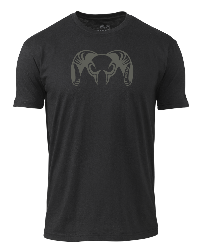 Front of KUIU Engraved Ram T-Shirt in Black