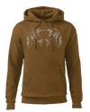 Front of KUIU Ridgeooint in Camo Hoodie in Saddle Brown
