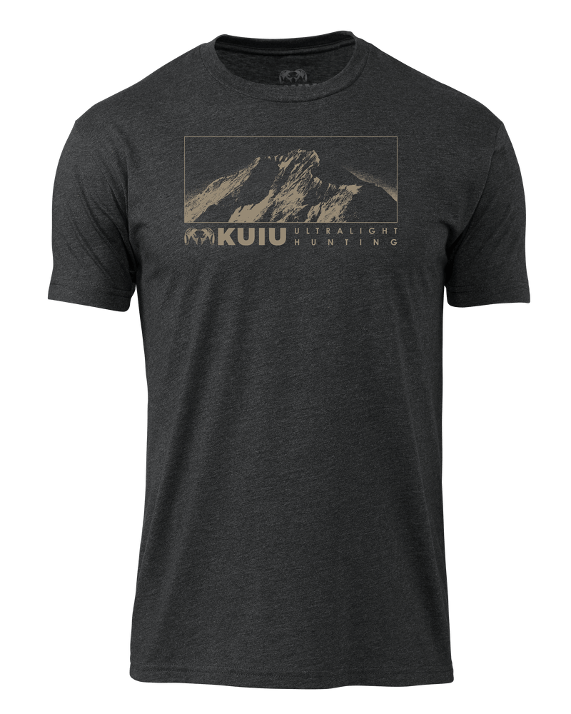 Front of KUIU Mountain Range T-Shirt in Charcoal