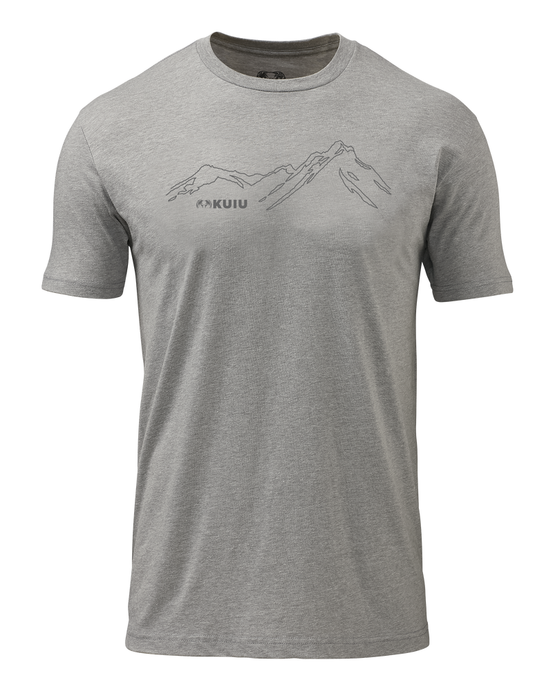 Front of KUIU HD Mountain T-Shirt in Heather Grey