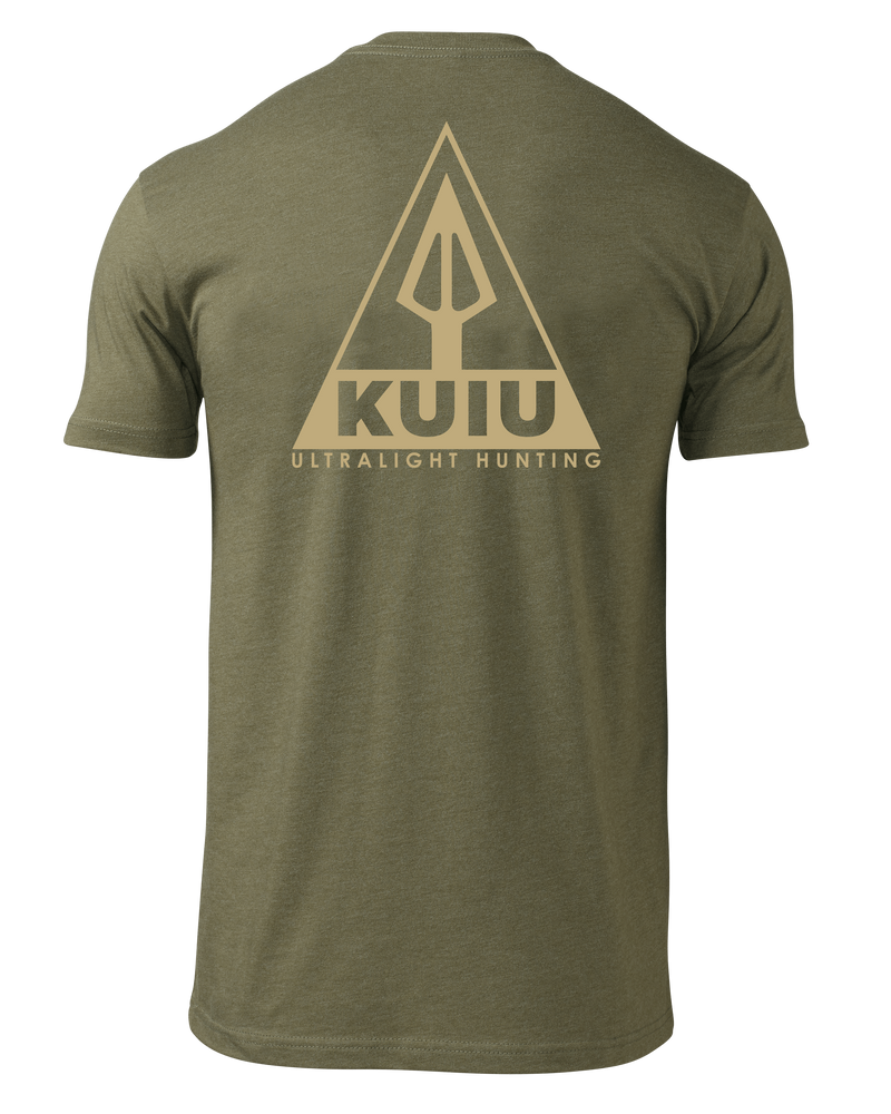 Back of KUIU Bowhunter T-Shirt in Military Green