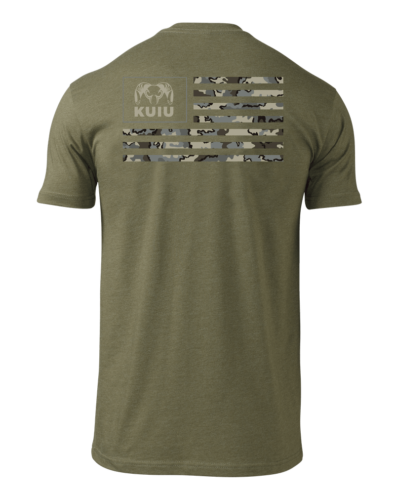 KUIU Vias Ram Flag T-Shirt | Military Green