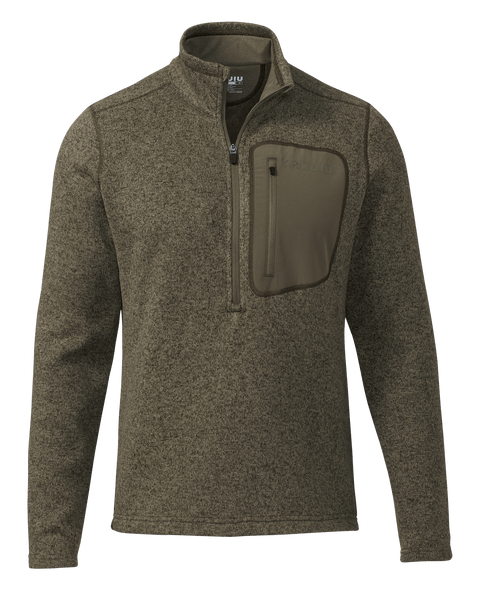 Base Camp Men's Half Zip Fleece Pullover - Ash Heather | KUIU