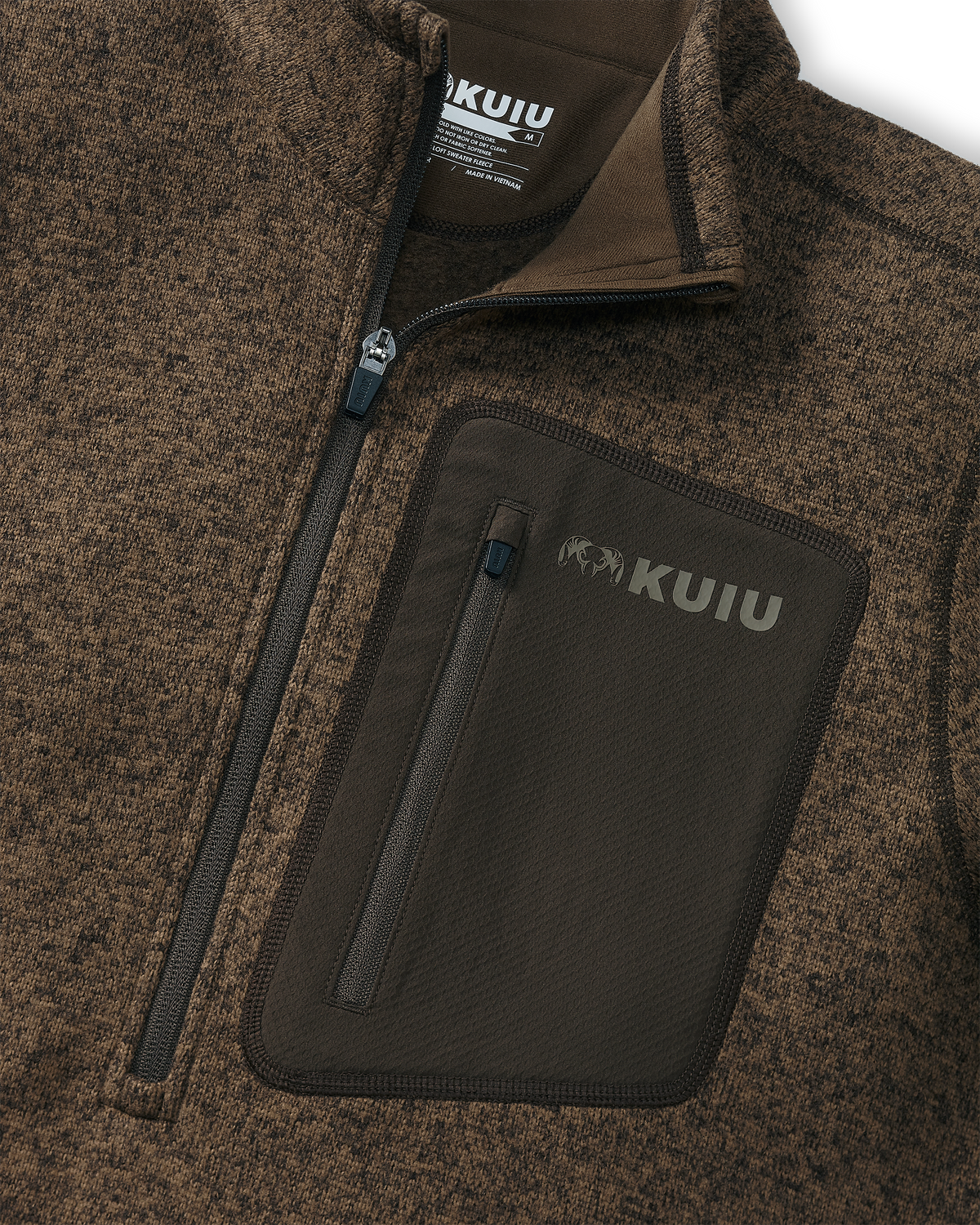 【524】ゆー Base Camp Men's Half Zip Fleece Pullover - Grizzly Heather – KUIU