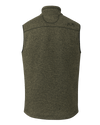 Back of Base Camp Sweater Vest in Olive Heather Green
