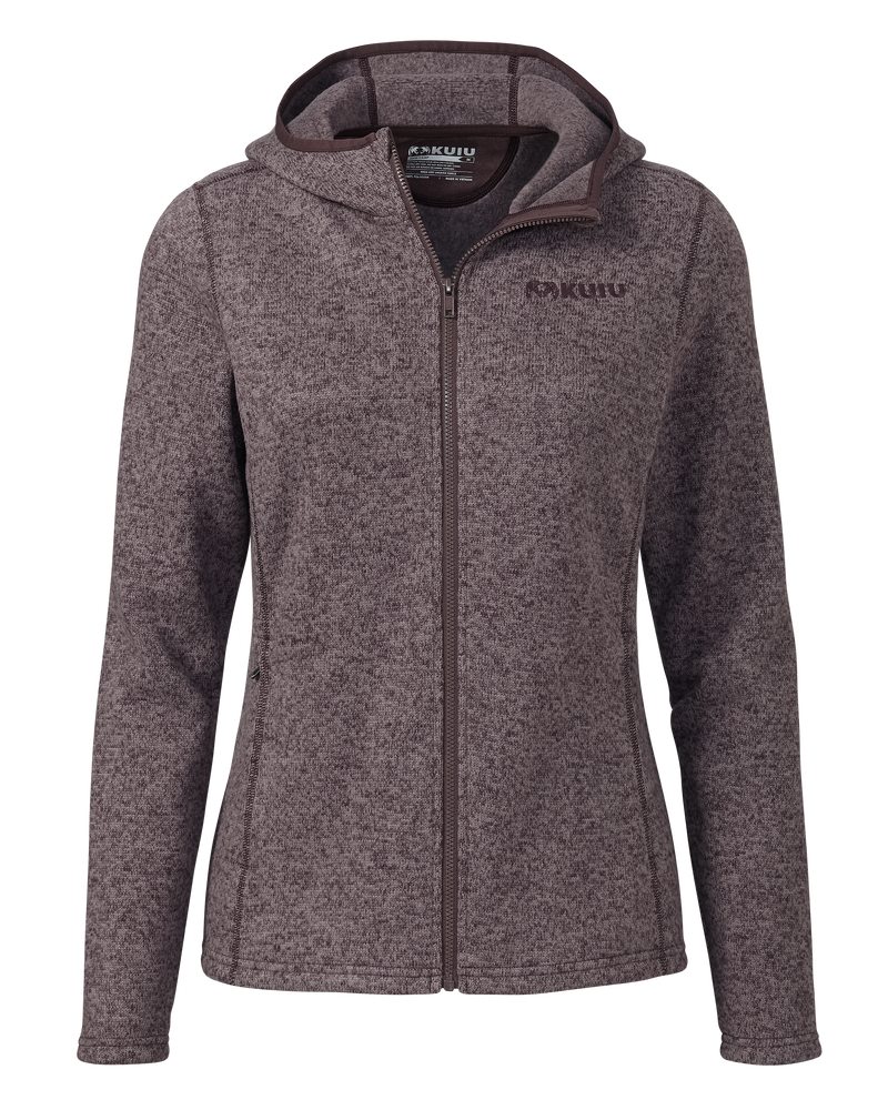 Front of Women's Base Camp Hooded Sweater in Dusk Heather