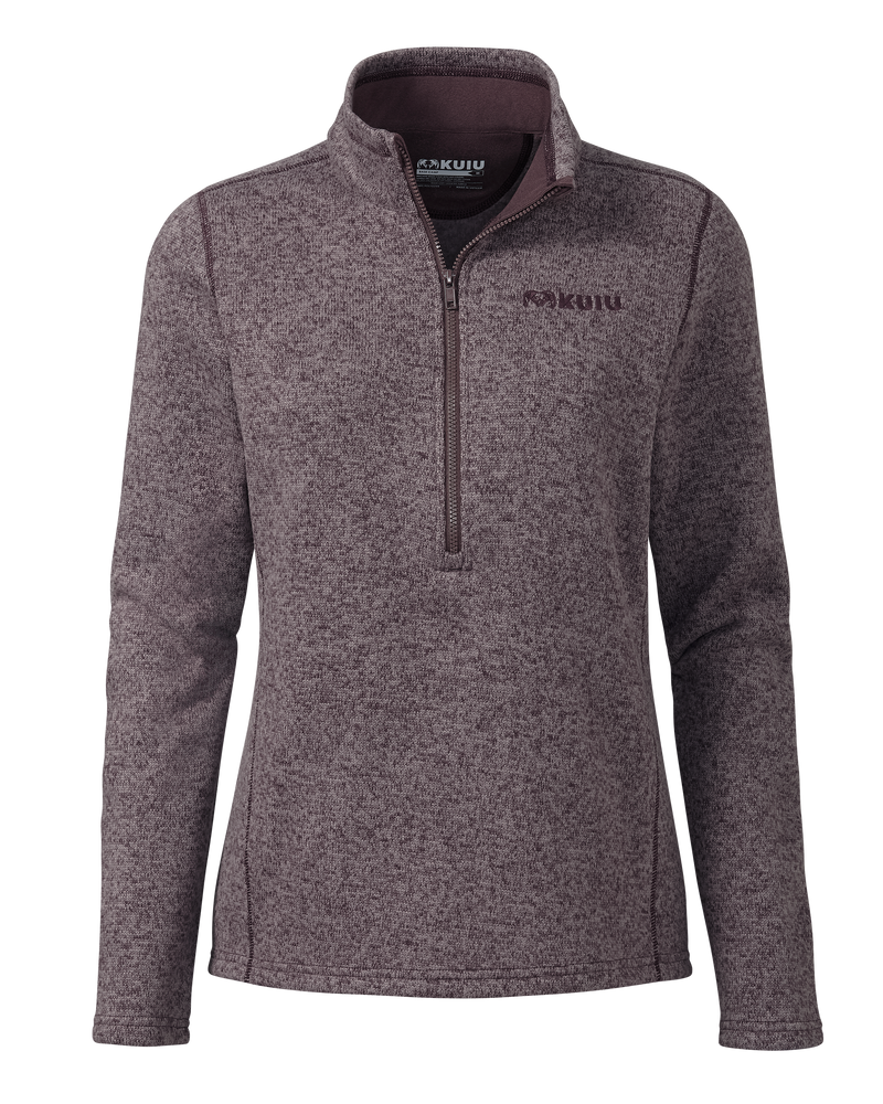 Front of Women's Base Camp Pullover Sweater in Dusk Heather